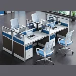 Four way modular office workstation