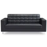 Office 5-Seater Leather Sofa - Image 2
