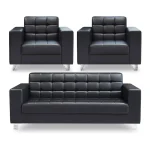 Office 5-Seater Leather Sofa - Image 3