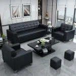 Office 5-Seater Leather Sofa