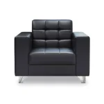 Office 5-Seater Leather Sofa - Image 4