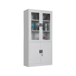 2 door metallic office cabinet - Image 3