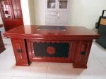1800mm executive office table with side pedestals - Image 2