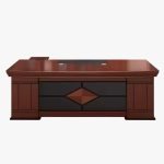 1.6 meters red-mahogany executive desk - Image 3
