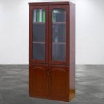 Two door wooden office cabinet