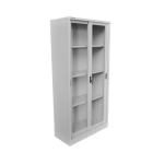 Full glass two door metallic cabinet| available in a variety of designs| we deliver