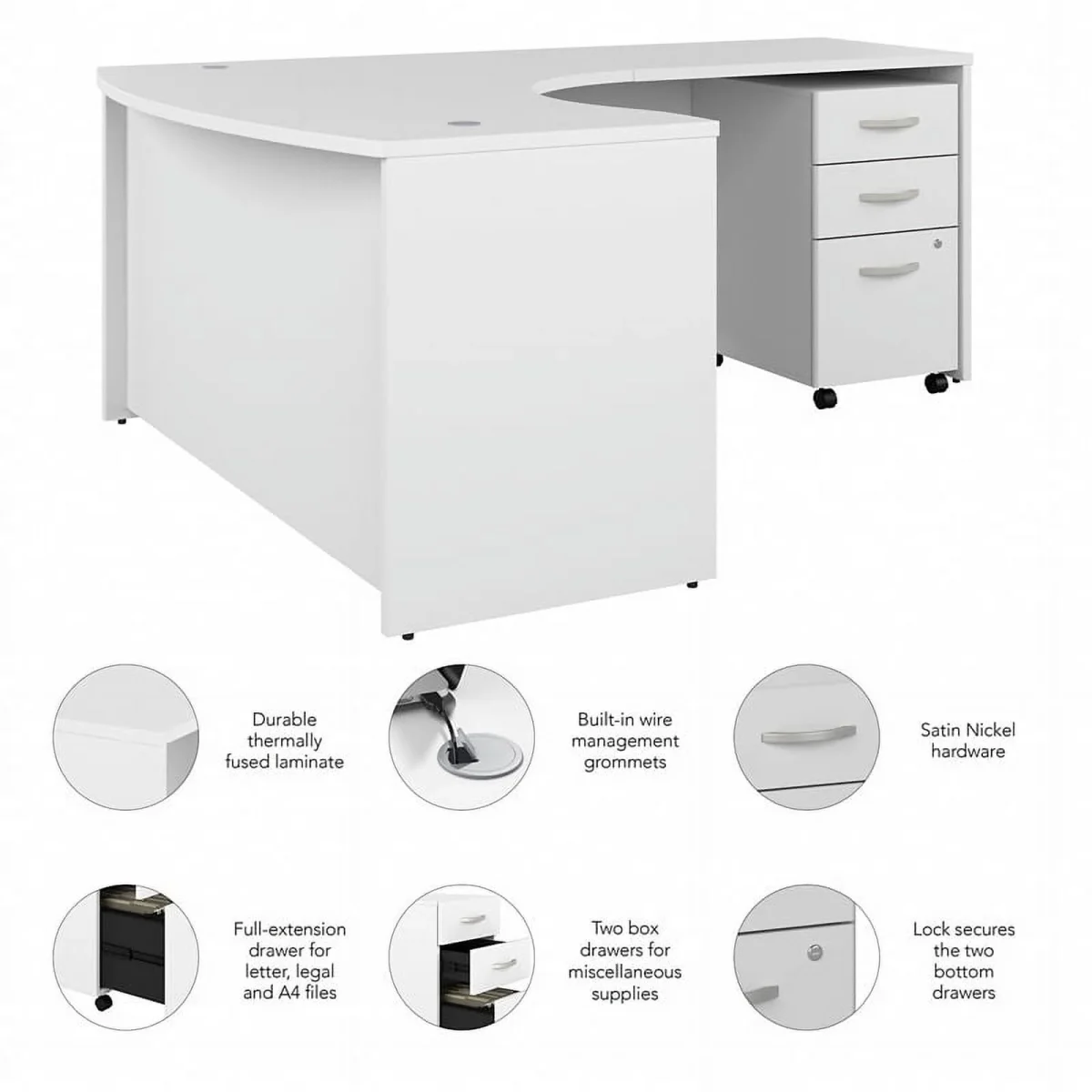 1.4 meters customized office desk (variety of color) - Image 4