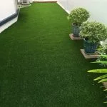 Artificial green grass carpet. - Image 4