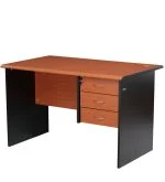 1.4 meters economic office desk (cherry) - Image 4