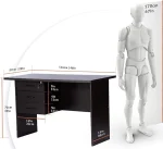 Home office desk with 03 drawers - Image 3