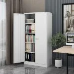 Office Cabinet with 2 Doors Steel 35.4"x15.7"x70.9" Gray
