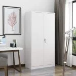 Office Cabinet with 2 Doors Steel 35.4"x15.7"x70.9" Gray - Image 3