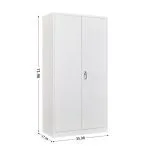 Office Cabinet with 2 Doors Steel 35.4"x15.7"x70.9" Gray - Image 2