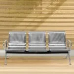 3-Link metallic waiting bench