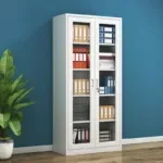 2-Door Full Glass Office Cabinet