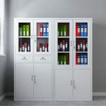 Half-Glass Metallic Office Cabinet - Image 4