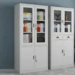 2-Door full-glass office metallic cabinet