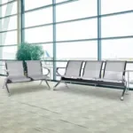 5-Seater metallic waiting bench