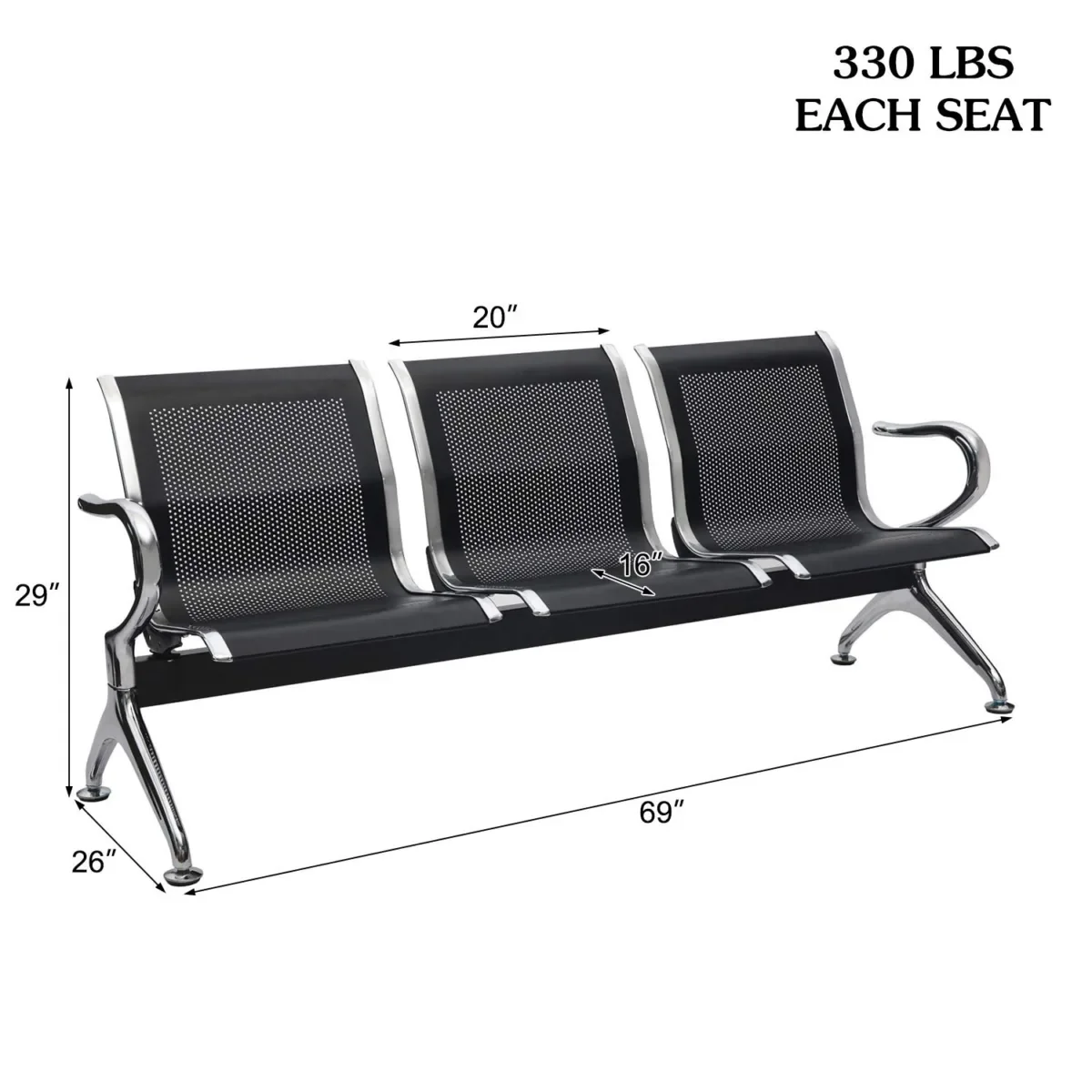 Airport Office Reception Bench - Image 4