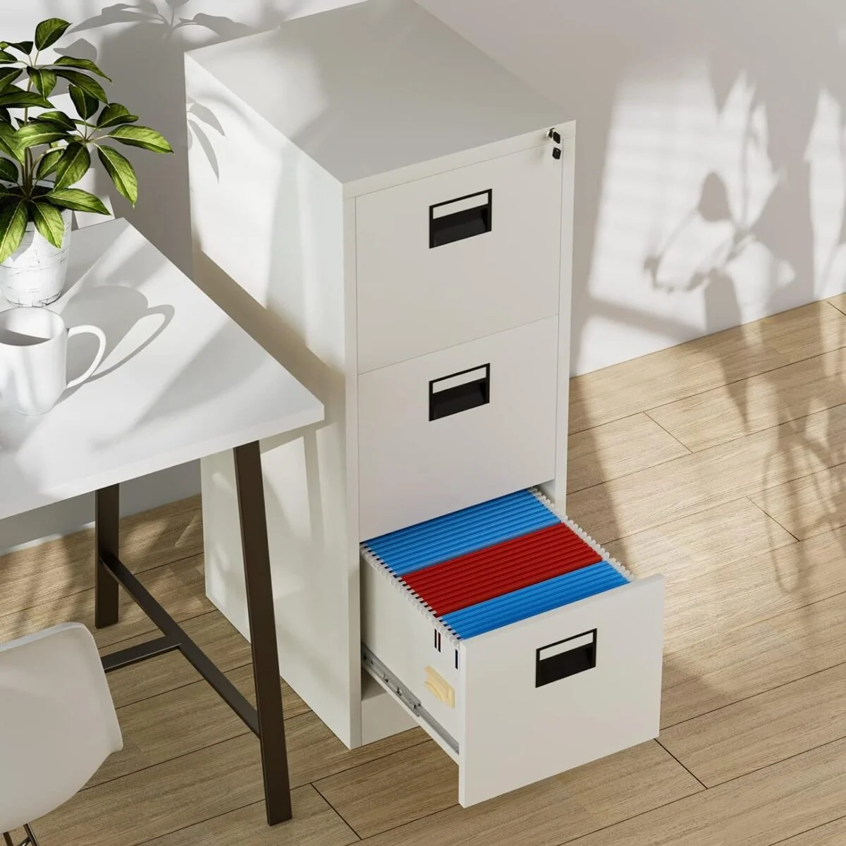3-Drawers metallic office cabinet - Image 3