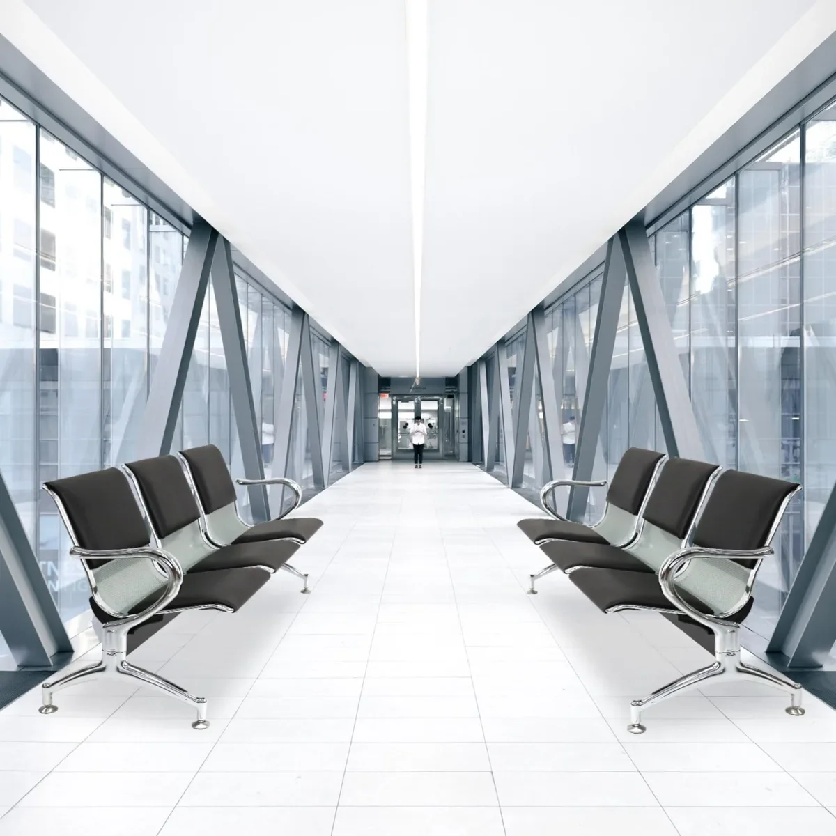 3-Link Reception Waiting Bench - Image 3