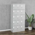 15-Locker steel office cabinet - Image 3