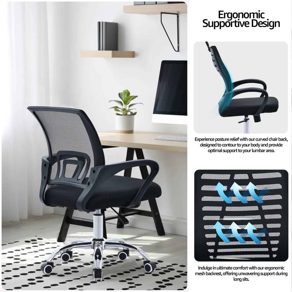 Secretarial Mesh Office Chair - Image 4