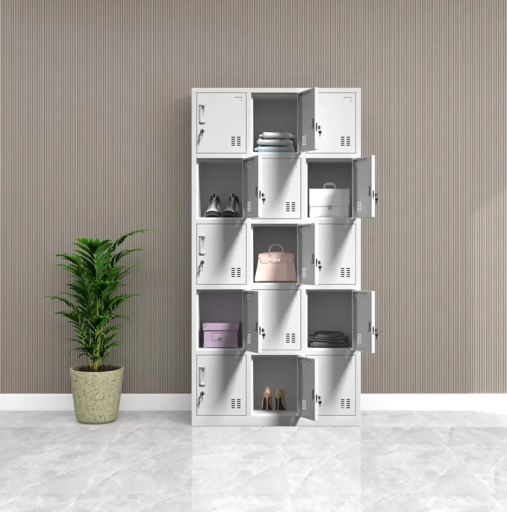 15-Locker steel office cabinet