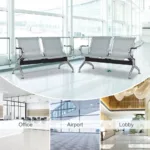 5-Seater metallic waiting bench - Image 4