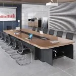 modern conference table with walnut wood grain top, walnut wood conference table, modern office conference table, executive boardroom table, contemporary walnut conference table, luxury office conference table, premium walnut top meeting table, corporate office conference table, director office conference table, CEO office conference table, professional office meeting table, large walnut conference table, rectangular walnut office table, ergonomic office conference table, stylish walnut office table, high-end conference table, durable walnut top meeting table, heavy-duty office conference table, solid wood walnut conference table, MDF walnut top conference table, laminated walnut conference table, scratch-resistant walnut conference table, moisture-resistant office conference table, imported style walnut conference table, showroom quality conference table, catalog ready office conference table, value-for-money walnut top table, affordable modern conference table, contemporary office furniture conference table, executive meeting table walnut, corporate meeting table walnut, modern office furniture conference table, premium boardroom table, long-lasting walnut conference table