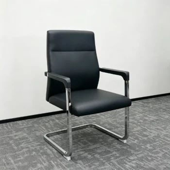 Black Leather Conference Chair in Kenya – Executive Padded Office Meeting Chair for Boardrooms, Corporate Offices, Conference Rooms, and Business Workspaces. This elegant conference chair is designed to provide comfortable and professional seating for meetings, presentations, interviews, and corporate gatherings. Featuring a sophisticated black leather finish, it complements modern office interiors while enhancing the appearance of executive meeting spaces. Ideal for boardrooms, management offices, reception areas, conference facilities, and business institutions, this office chair offers a practical seating solution for professional environments. Shop quality leather conference chairs and executive office furniture in Kenya for stylish, comfortable, and functional workplace seating.