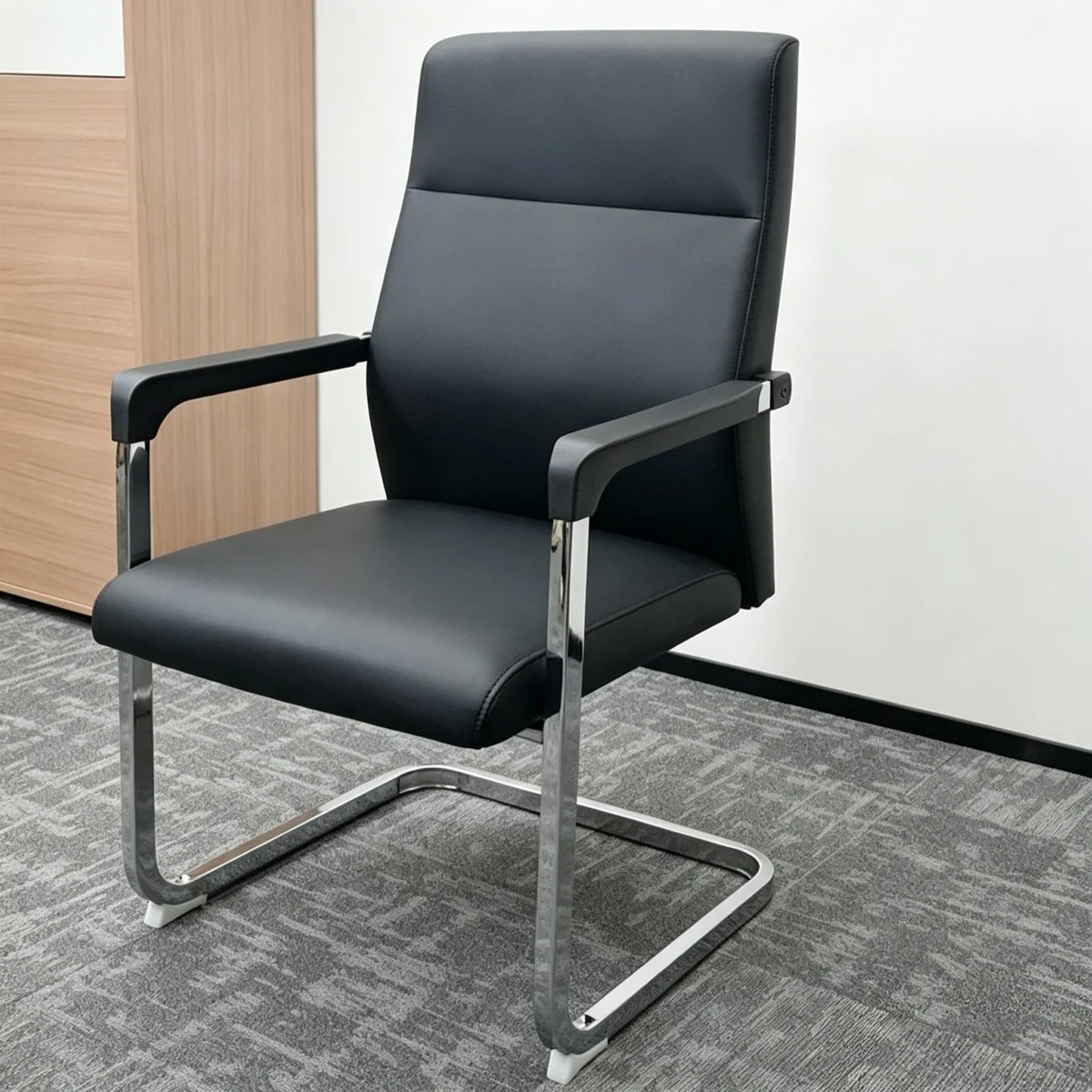 Black Leather Conference Chair in Kenya – Executive Padded Office Meeting Chair for Boardrooms, Corporate Offices, Conference Rooms, and Business Workspaces. This elegant conference chair is designed to provide comfortable and professional seating for meetings, presentations, interviews, and corporate gatherings. Featuring a sophisticated black leather finish, it complements modern office interiors while enhancing the appearance of executive meeting spaces. Ideal for boardrooms, management offices, reception areas, conference facilities, and business institutions, this office chair offers a practical seating solution for professional environments. Shop quality leather conference chairs and executive office furniture in Kenya for stylish, comfortable, and functional workplace seating.