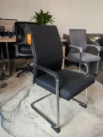 Black Leather Conference Chair in Kenya – Executive Padded Office Meeting Chair for Boardrooms, Corporate Offices, Conference Rooms, and Business Workspaces. This elegant conference chair is designed to provide comfortable and professional seating for meetings, presentations, interviews, and corporate gatherings. Featuring a sophisticated black leather finish, it complements modern office interiors while enhancing the appearance of executive meeting spaces. Ideal for boardrooms, management offices, reception areas, conference facilities, and business institutions, this office chair offers a practical seating solution for professional environments. Shop quality leather conference chairs and executive office furniture in Kenya for stylish, comfortable, and functional workplace seating.